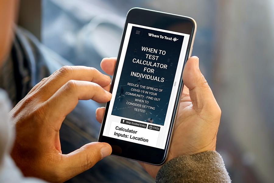 Screenshot of the When To Test mobile website